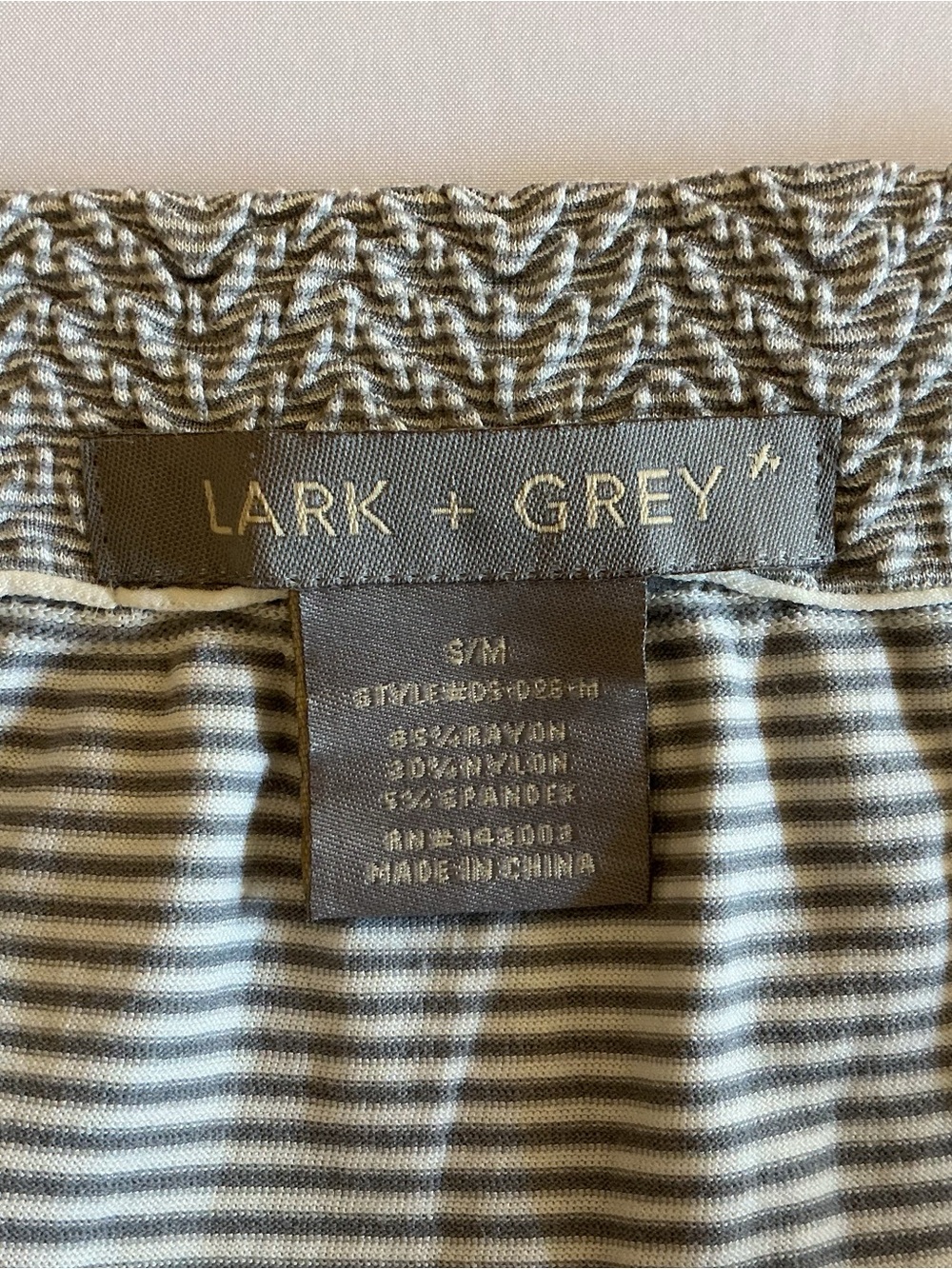 Lark + Grey Gray White Stripe Strapless Maxi Dress S/M Beach Vacation - Picture 9 of 11